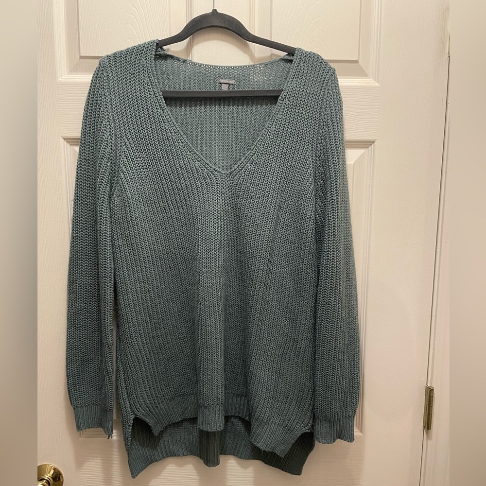 Aqua blue oversized sweater